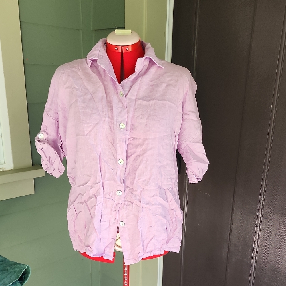 Ella Lavender Button-Up Jacket - image 1